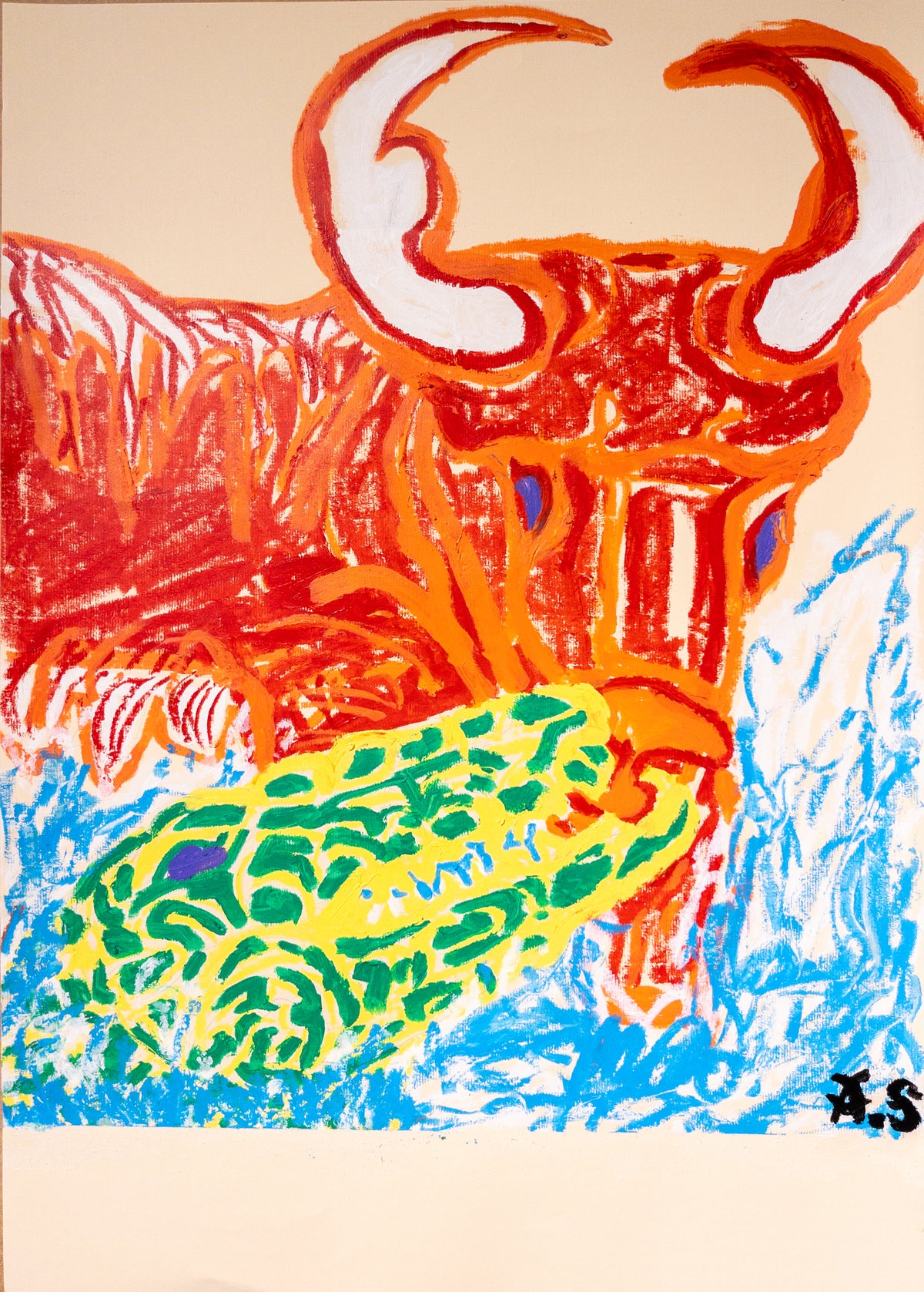 "Croco Kiss" (70x50cm)