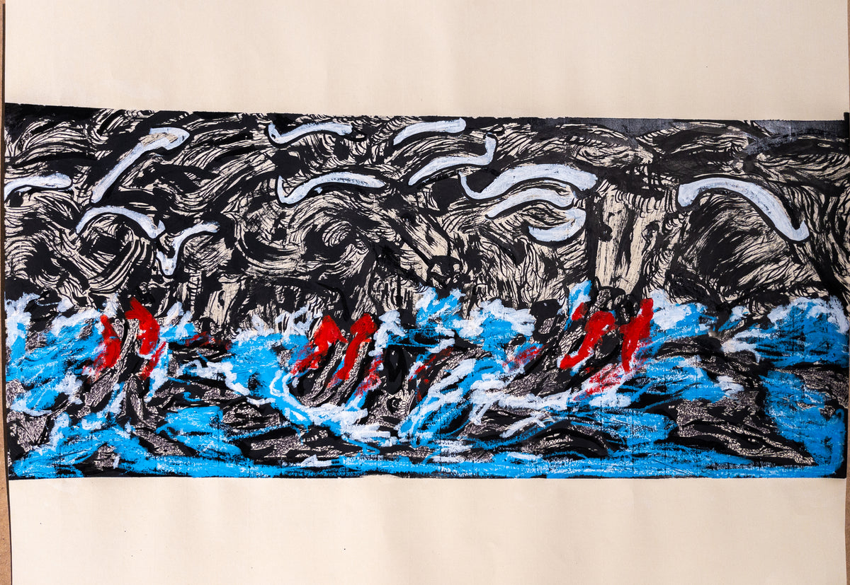 "Gator Storm" (70x50cm)