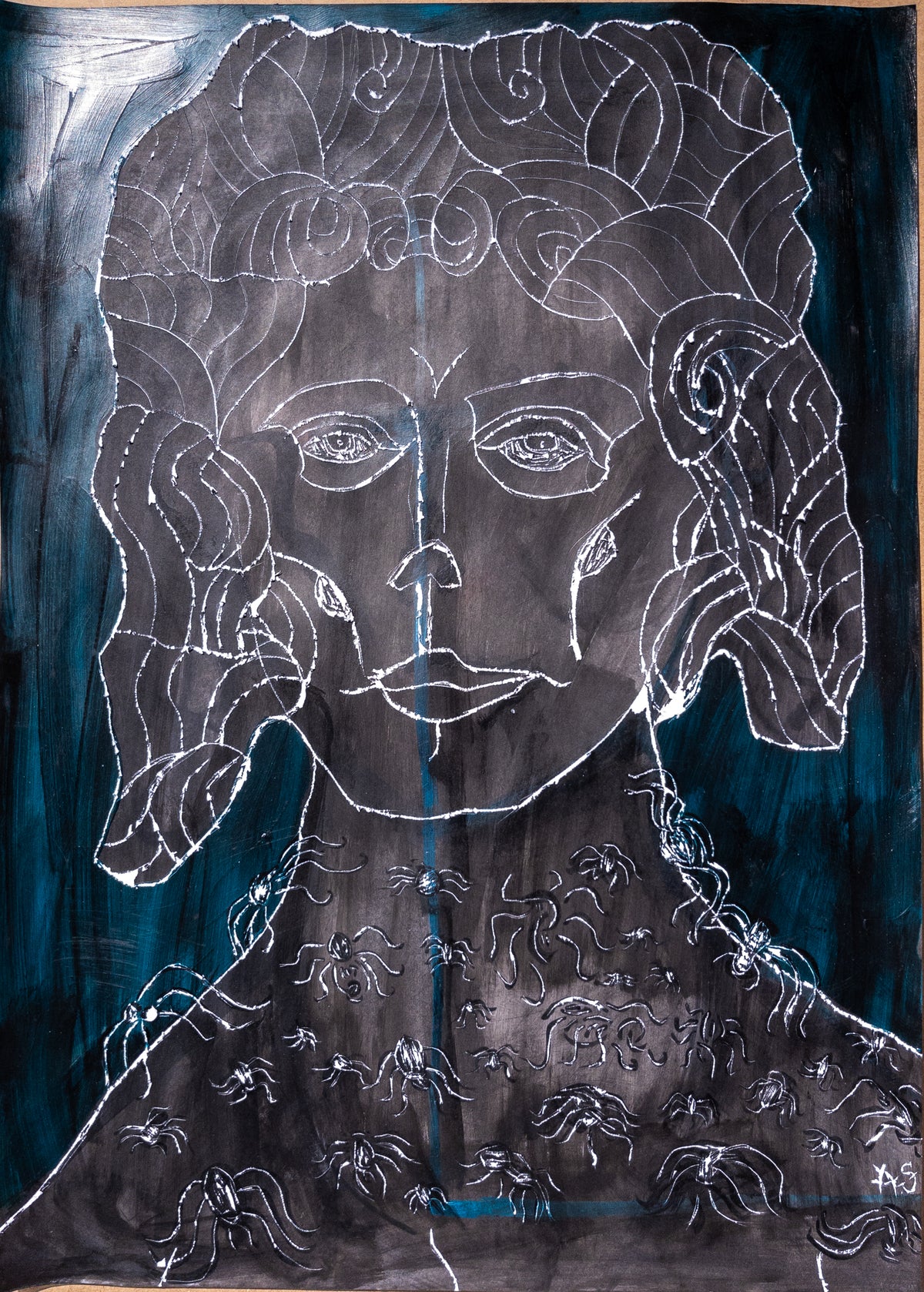 "Spider Mum" (70x50cm)