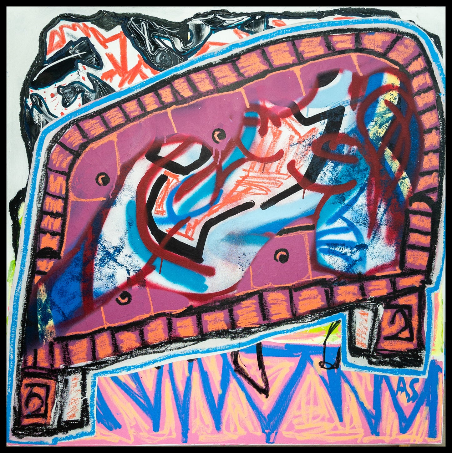 "BLAST OF SOFA GIRL"(100x100cm)