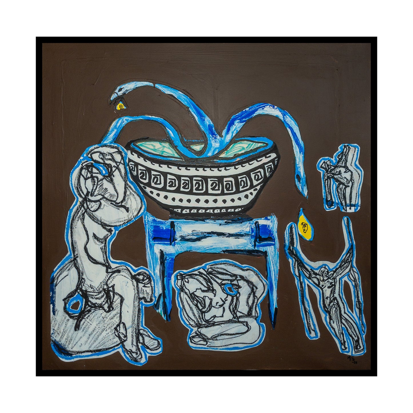 "Ormtårar med dans"(100x100cm)