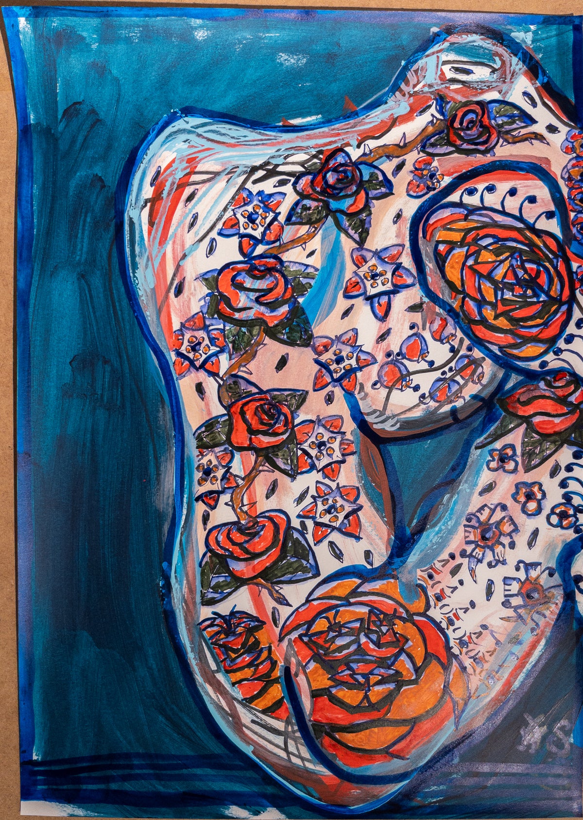 "Kvilende Ryggtavle" A2(60x42cm)