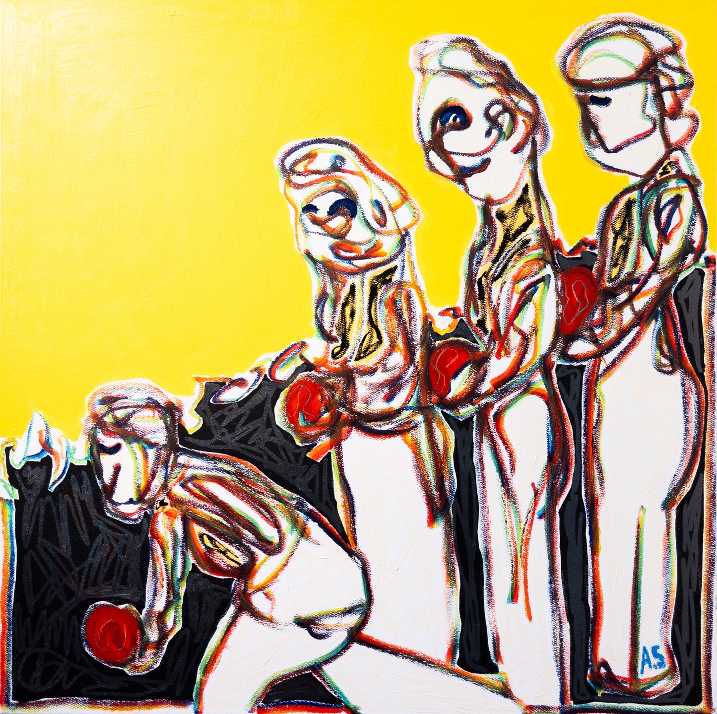 "Bouli! Bouli!"(100x100cm)