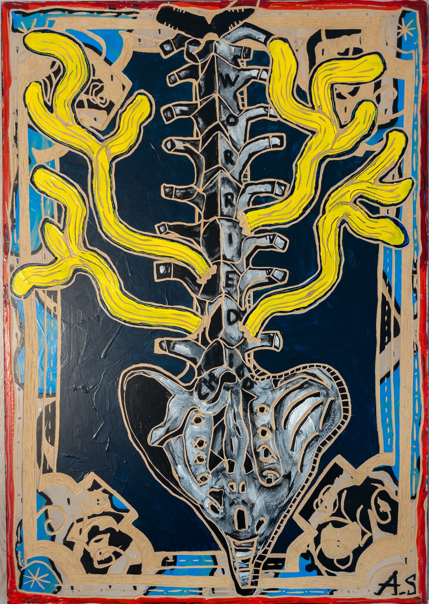 "Worried Spine" (100x70cm)