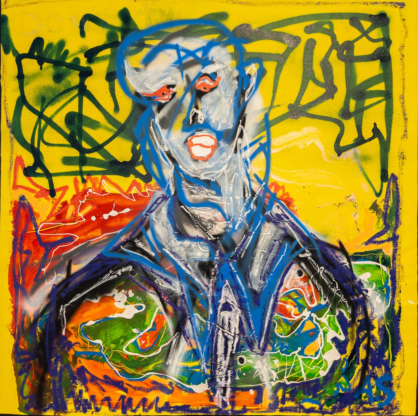 " shitstorm "100x100cm)