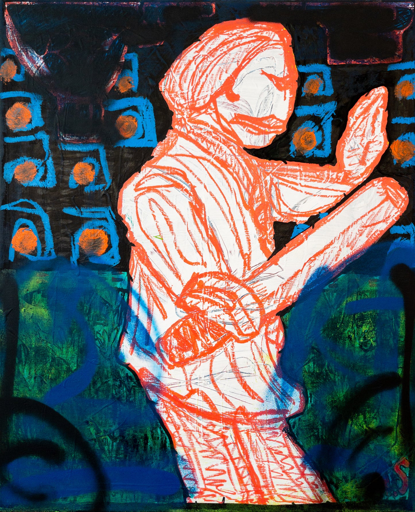 "SLÅSS SJÄLV”(73,5x60cm)