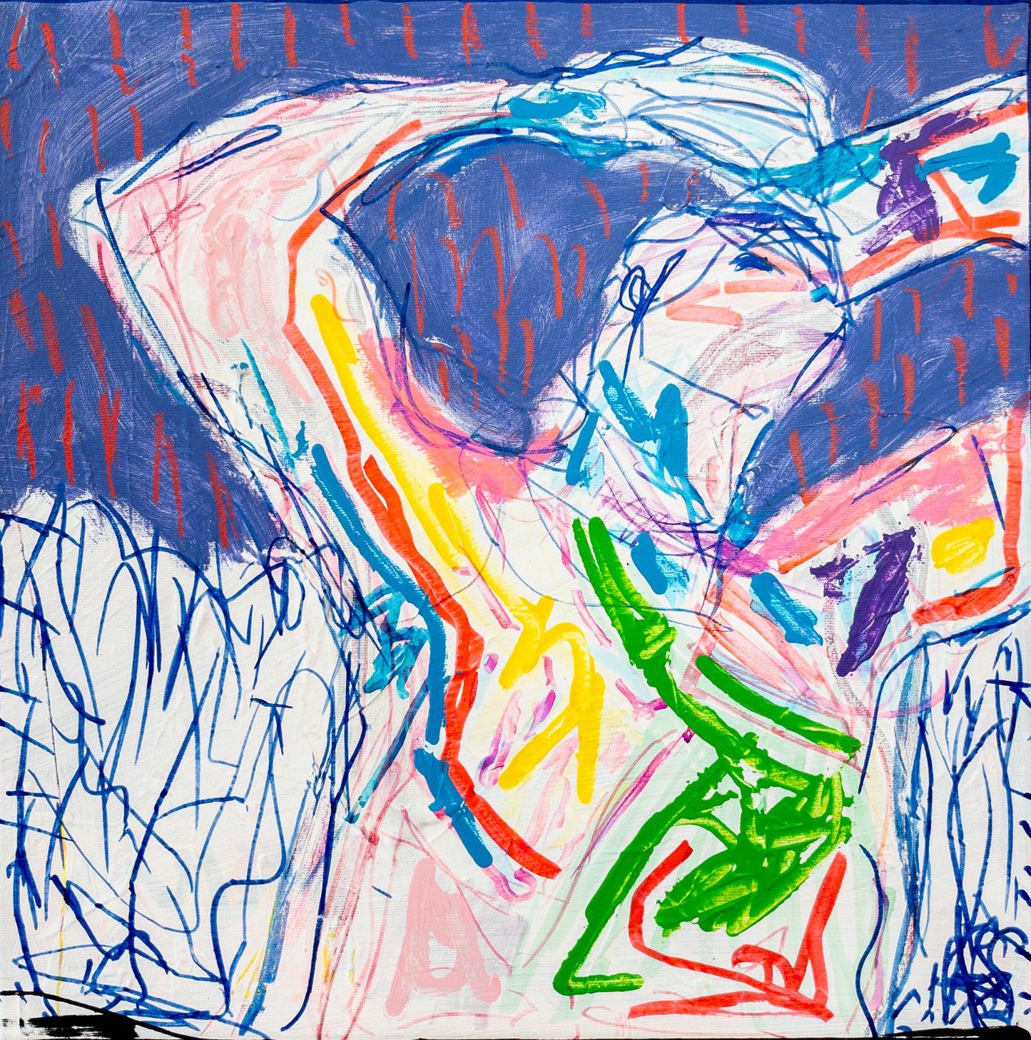 "Sista andetaget i färg" (40x40cm)
