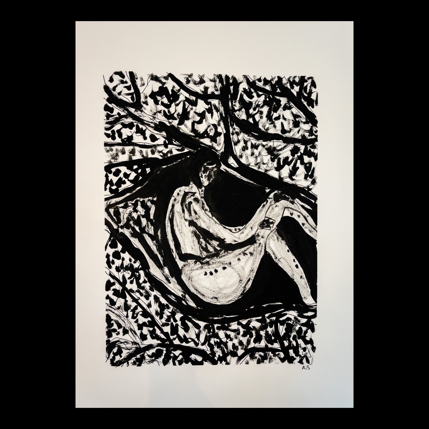 "Womb of leaves" (70x50cm)