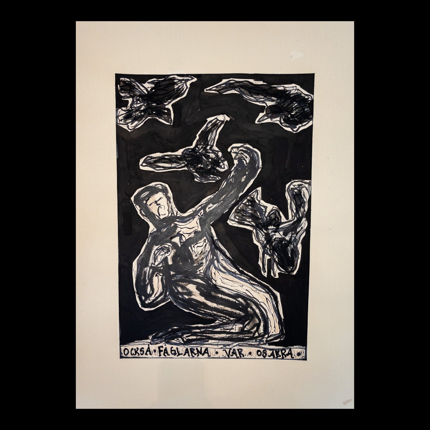 "Han med fåglarna" (70x50cm)