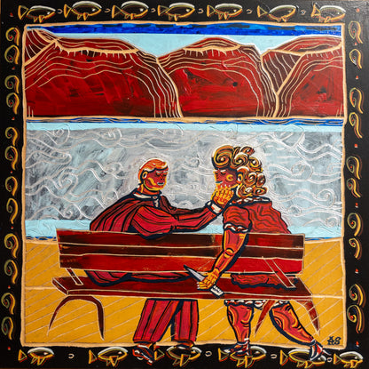 "Heart or Nothing"(50x50cm)