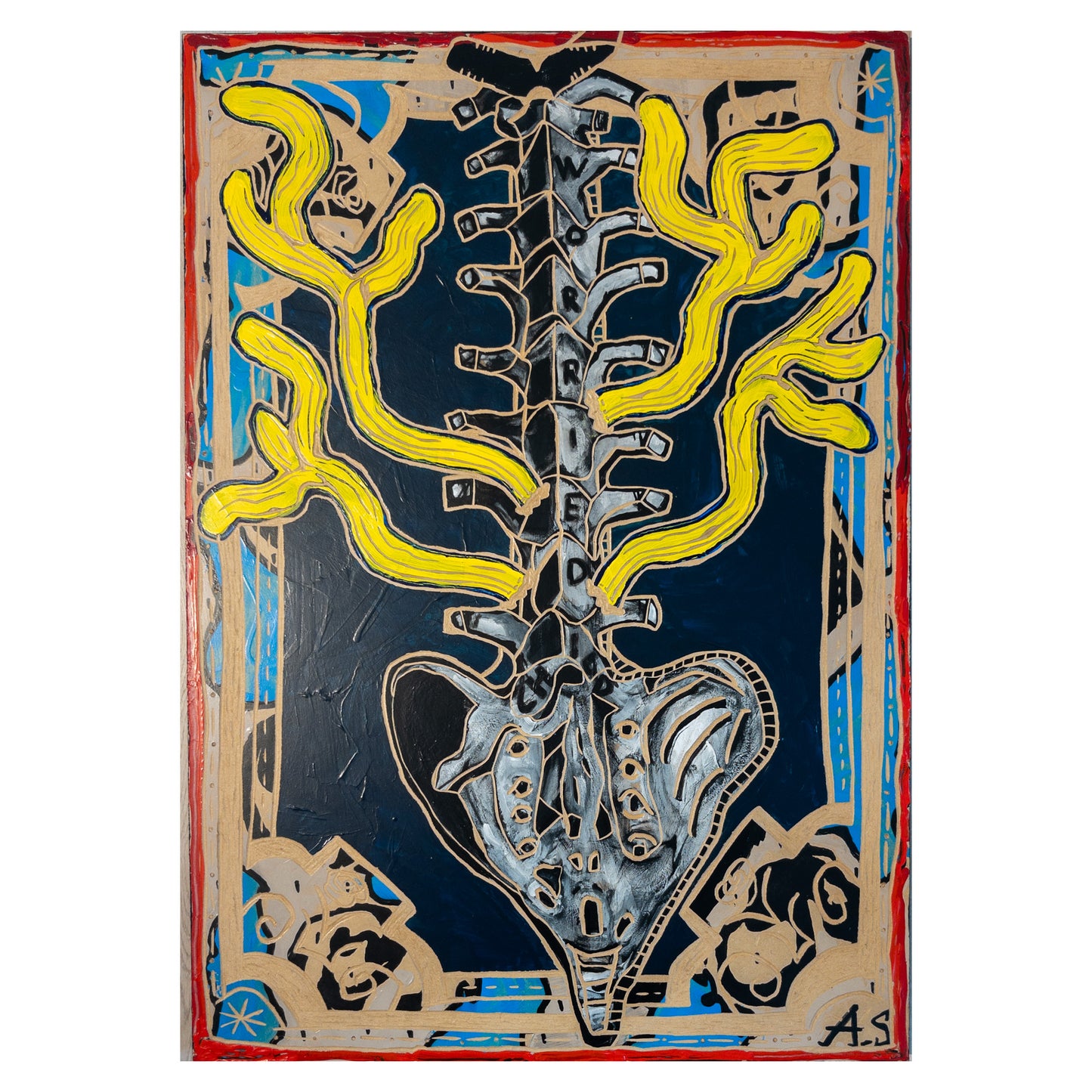 "Worried Spine" (100x70cm)