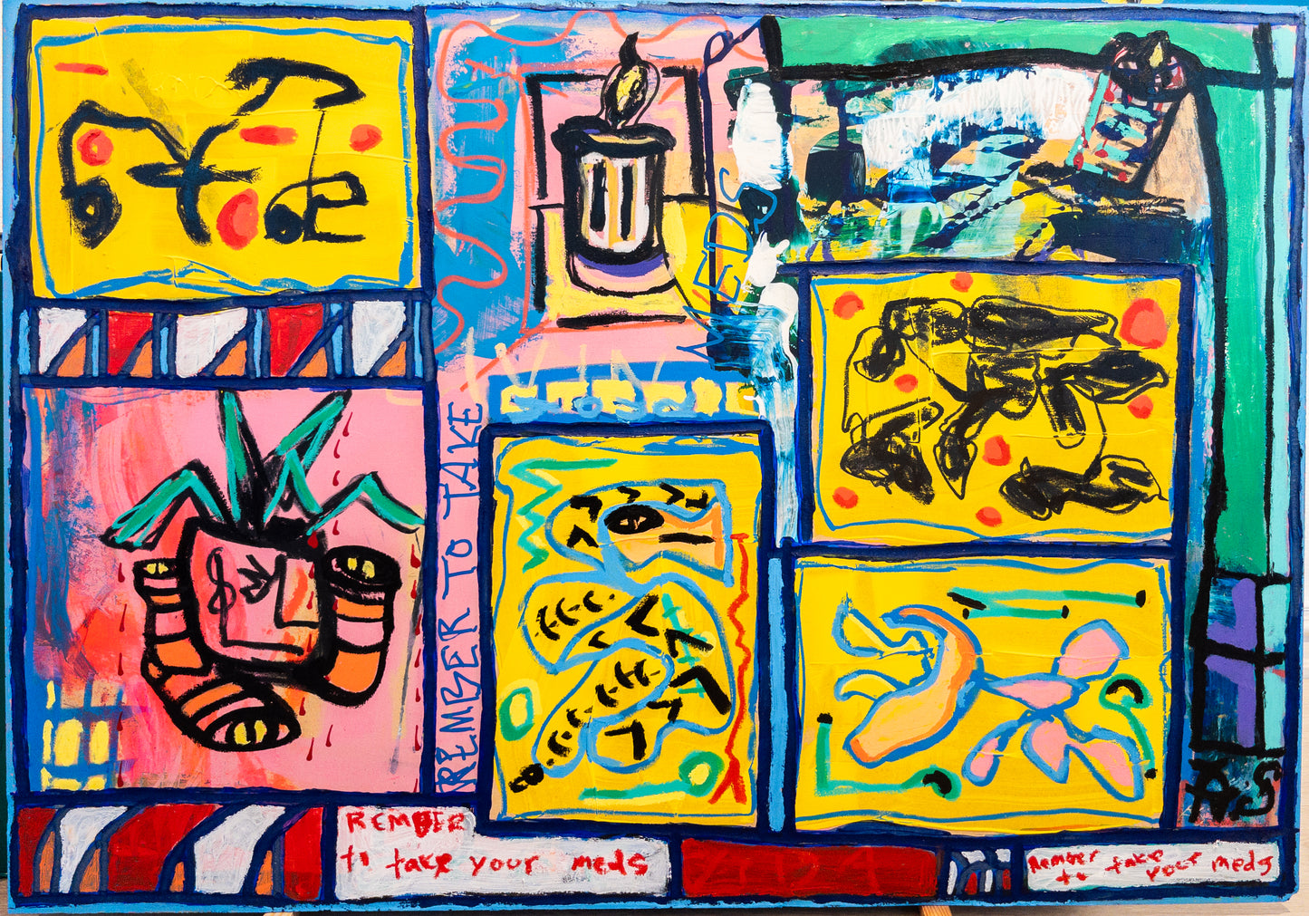 "Rember To Take Your Meds" (70x100cm)