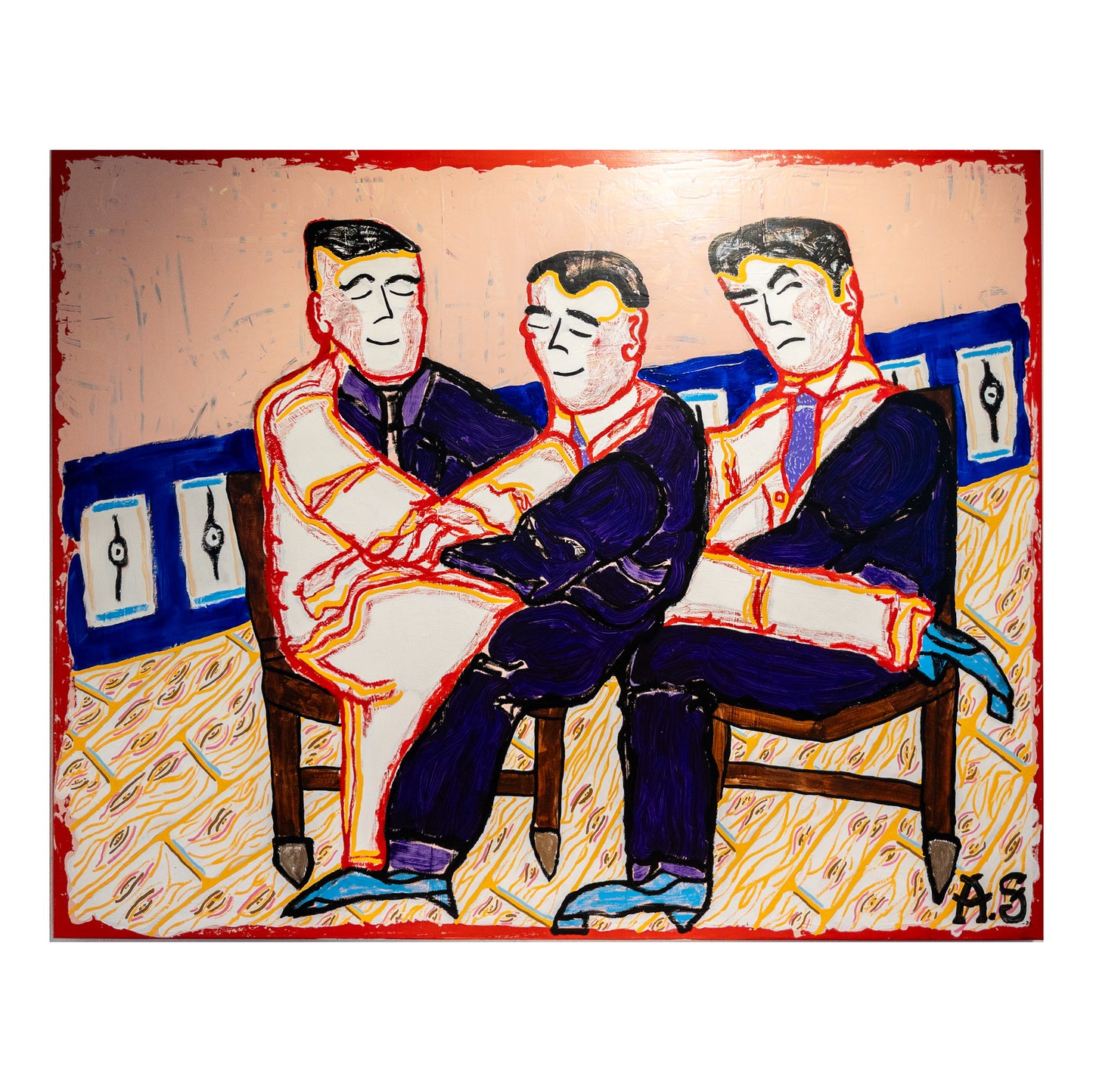 "Happy Throuple in Boy-Heels" (150x120cm)
