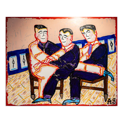 "Happy Throuple in Boy-Heels" (150x120cm)