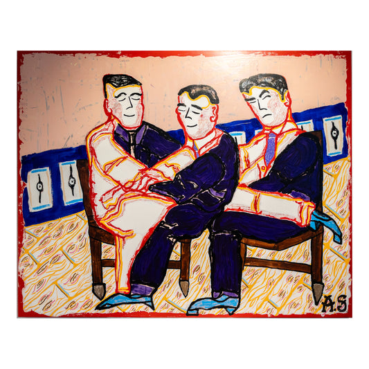 "Happy Throuple in Boy-Heels" (150x120cm)