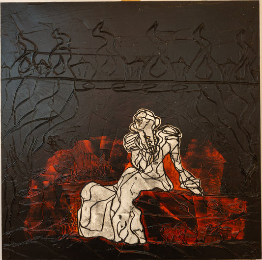 "FEM GLAS FRAMFÖR" (70x70cm)