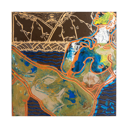 "Flyttar Berg" (70x70cm)