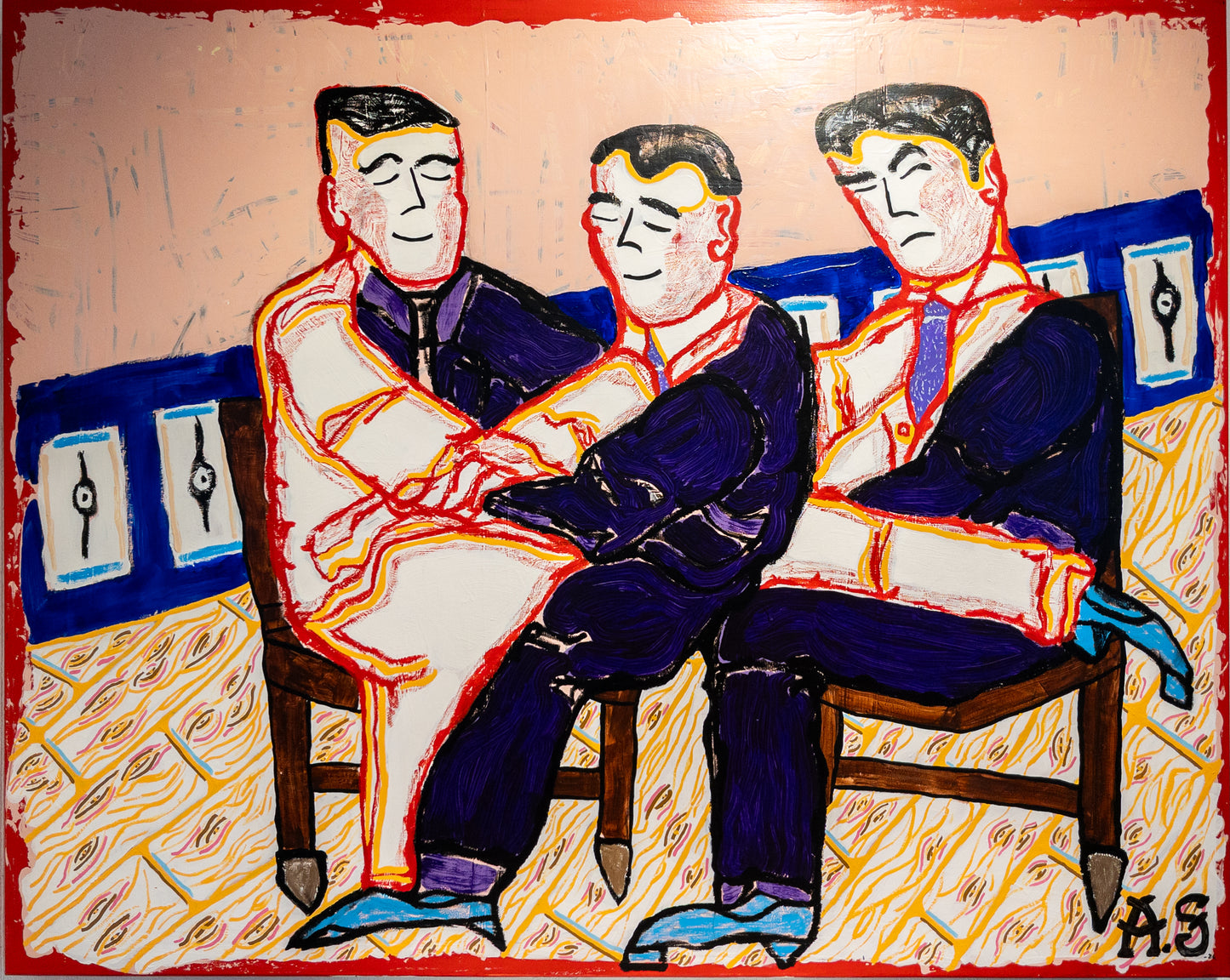 "Happy Throuple in Boy-Heels" (150x120cm)