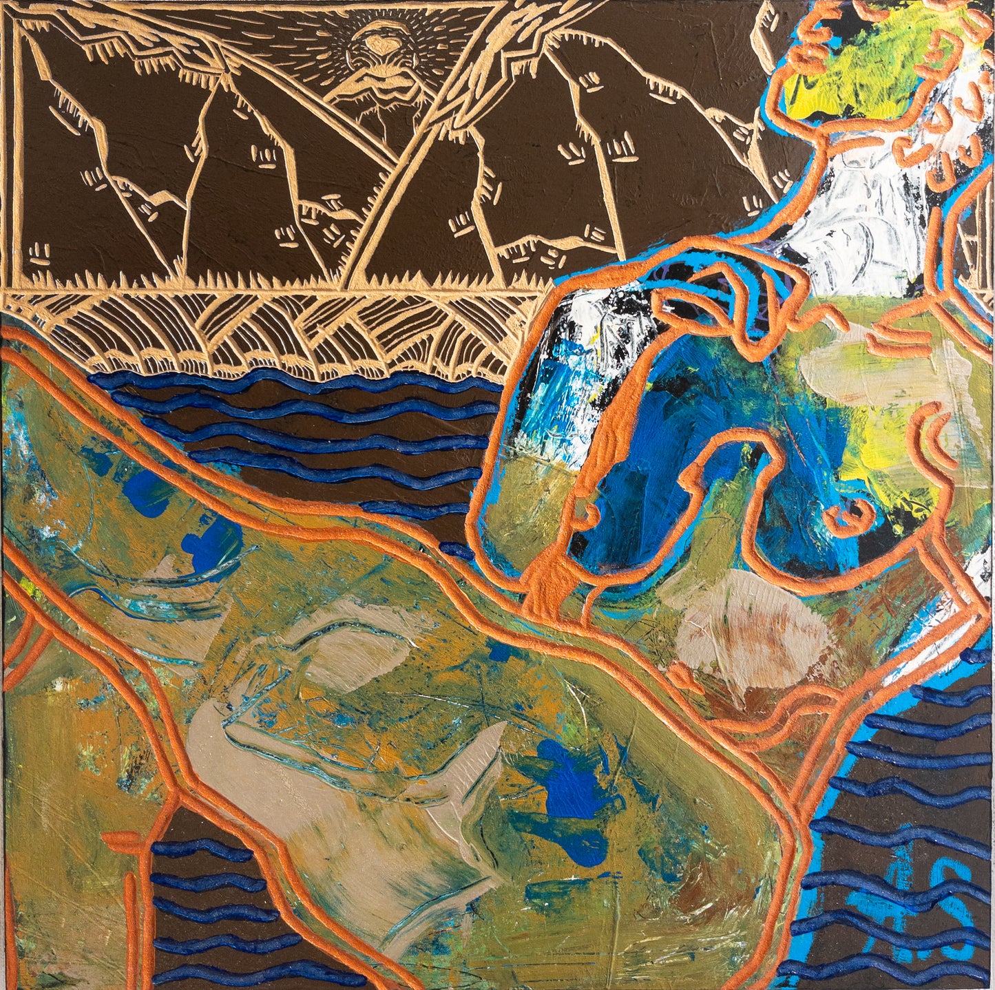 "Flyttar Berg" (70x70cm)