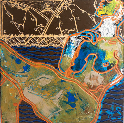 "Flyttar Berg" (70x70cm)