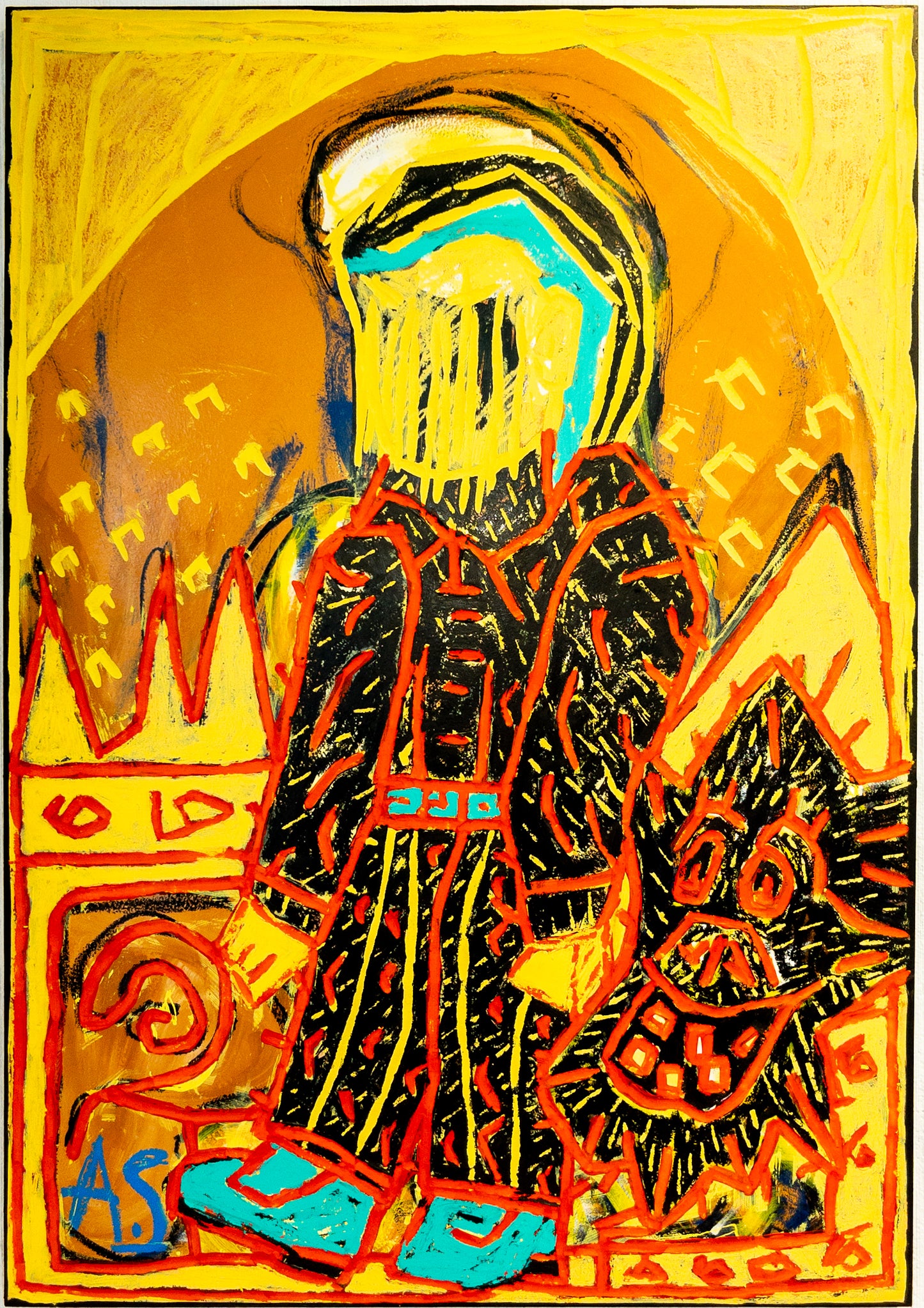 "Løvemannens fall" 70x100cm