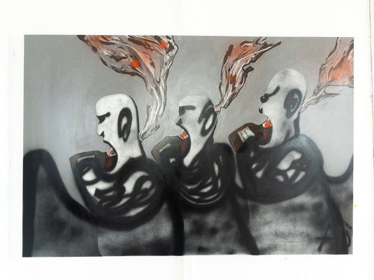 "FLASKS OF SHADOWS"(150x100cm)