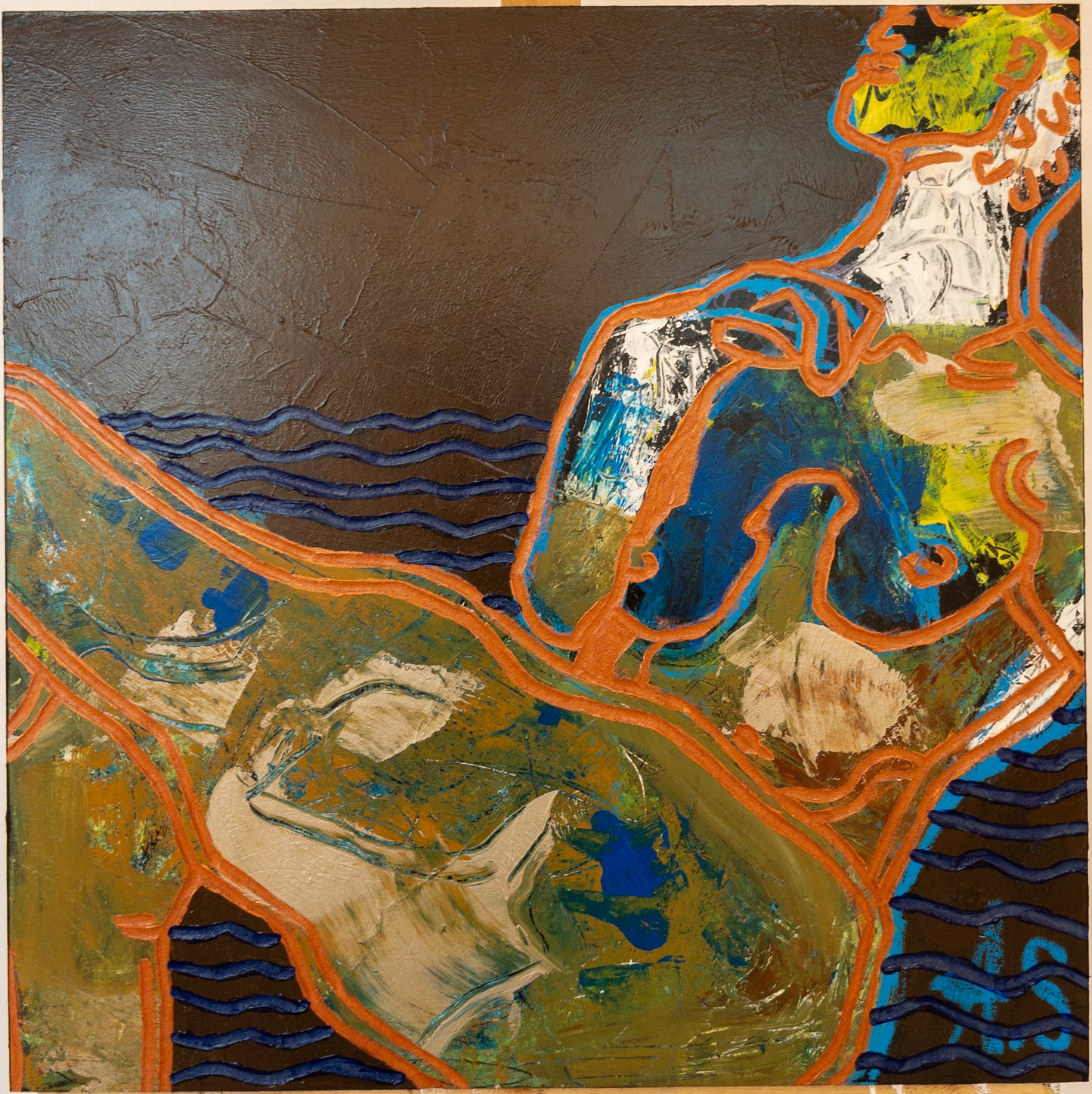 "Flyttar berg" (70x70cm)