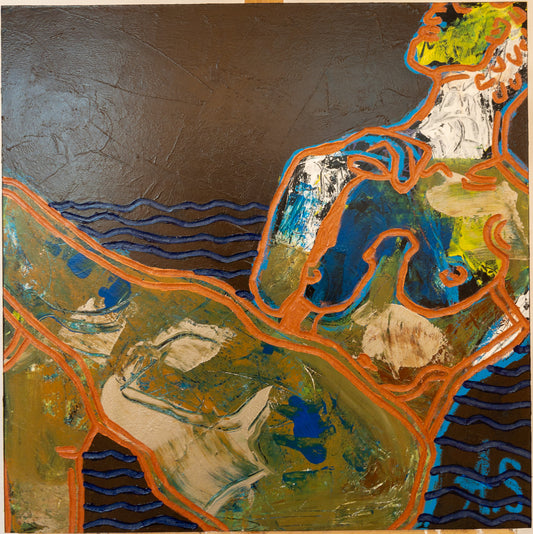 "Flyttar berg" (70x70cm)