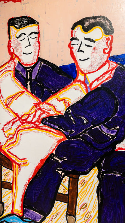 "Happy Throuple in Boy-Heels" (150x120cm)