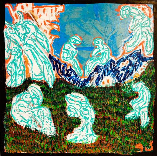 "Kviler i gress"(70x70cm)